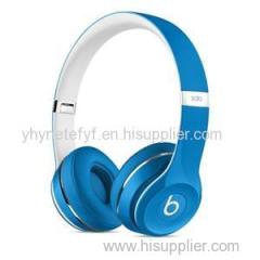 Original Dr. Dre Beats Solo 2 On-Ear Stereo Headphones Metallc Blue