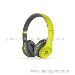 New Beats By Dre Solo2 Rechargeable Wireless On-Ear Headphones Yellow
