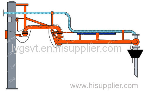 Top closed loading arm with vapor recovery system