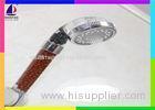 Removable Water Filter Shower Head Multi Function With Full Brown Stone Handle