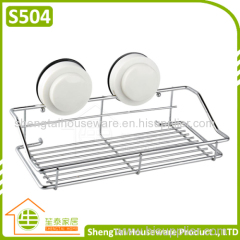 Bathroom Wall Mounted Suction Iron Wire Storage Shelf