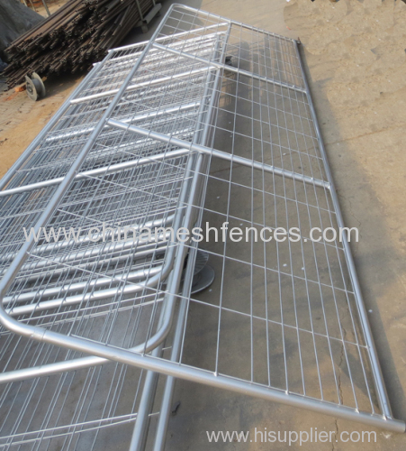 Galvanized welded wire and tube farm fence gate