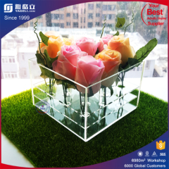 Luxury acrylic gift box/ clear acrylic luxury flower box