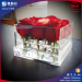 Clear plexiglass rose flower gift box clear acrylic luxury flower box