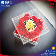 Modern luxury clear acrylic luxury flower box