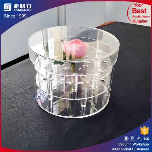 High grade 3 tier flower container clear acrylic luxury flower box