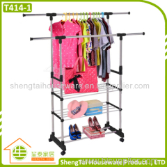 Portable Stainless Steel Clothes Three Tier Dryer Rack