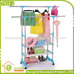 Portable Stainless Steel Clothes Three Tier Dryer Rack