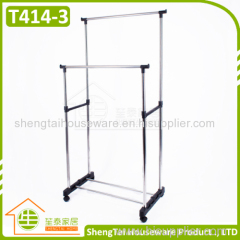 Stainless Steel Garment Storage Cloth Drying Shelf With Wheels