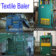 used clothing baling machine rags baling press machine garment factory used hydraulic baling machine