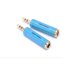 Wholesale New 1pcs Gold 3.5mm Male to 6.35mm Female Audio Adapter Jack Stereo Converter Cable For Microphone