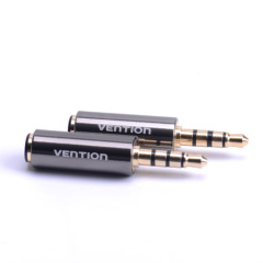 4 pole 3.5mm to 3.5mm RCA Audio Gold-Plated headphone plug Connectors jack adapter plug jack Stereo Headset