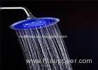 Round Overhead Shower Head Temperature Controlled Color Change ABS Material