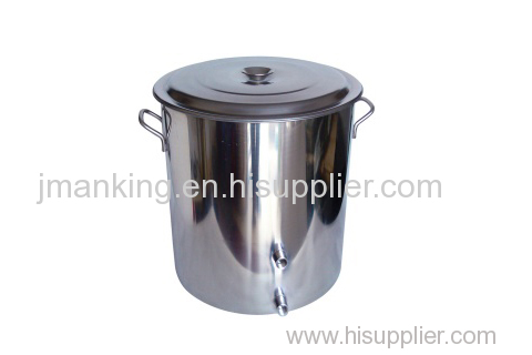 Stainless steel kettle and lid with two 1/2″ NPT Ports