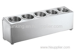 Stainless Steel 5 Hole Flatware Holder