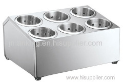 Stainless Steel 6 Hole Flatware Holder