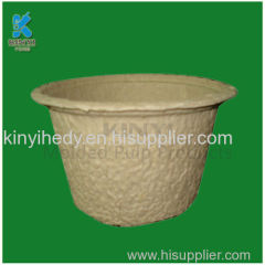 Recycled fiber pulp flower pots tray