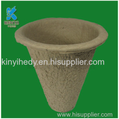 Disposable recycled pulp garbage can