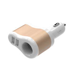 2016 hot selling 2 USB Car Charger With Car Cigarette Socket Car Charger Dual Adapter 5V 3.1A For Mobile Phones Tablet P