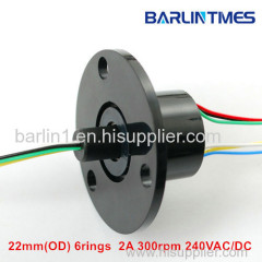 capsule slip ring with 22mm(OD) 6circuits 2A for CCTV robot rotary table from Barlin Times
