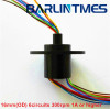 Capsule slip ring with 16mm(OD) 6circuits 2A for rotary table CCTV robot wind turbine generator from Barlin Times