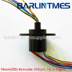 Capsule slip ring with 16mm(OD) 6circuits 2A for rotary table CCTV robot wind turbine generator from Barlin Times
