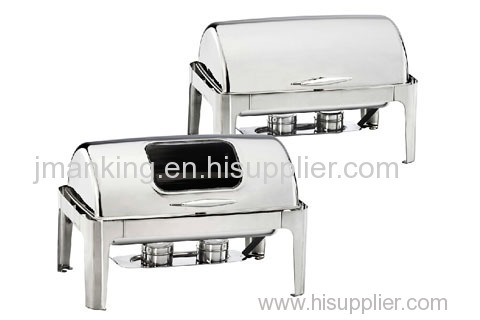 Deluxe Rectangular Roll Top Chafer or within window