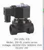 Black Plastic Low Power Solenoid Valve 2 Way Low Temperature Direct Acting