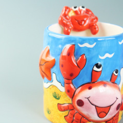 Colorful design 3D animal print ceramic Water cups for gifts