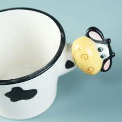The cow Ceramic white Mug with Funny Design