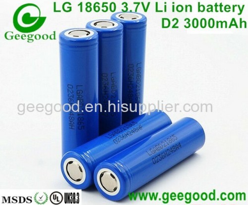 LG 18650 batteries S3 B4 C2 D1 D2 E1 FIL 2200mAh 2600mAh 2800mAh 3000mAh 3200MaH 3350mAh good quality batteries