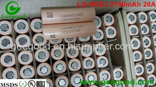 Geniune LG HG2  HE4 HE2 HD2C HD2 18650 3000mAh 2500mAh  2000mAh 20A high amp high capacity battery for vape/mod/ e-cig