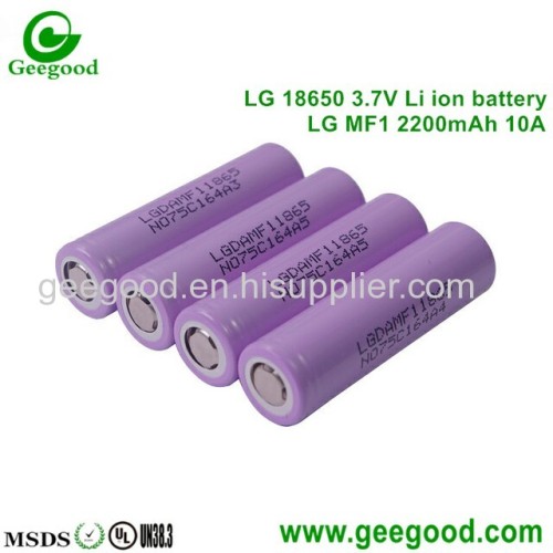 LG Chem 18650 high amp battery MF1 MF2 M26 MG1 MH1 MJ1 2200mAh 2600mAh 2900mAh 3200mAh 3500mAh 10A power batteries