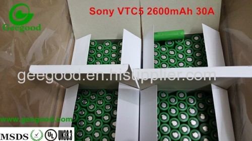 Geniune Sony VT 5 2600mAh 30A Max 60A  high amp good best 30A battery for vape