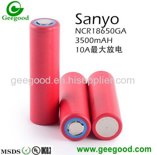 Sanyo 18650 GA 18650BF 3400mAh 3500mAh 10A high power high capacity 18650 batteries