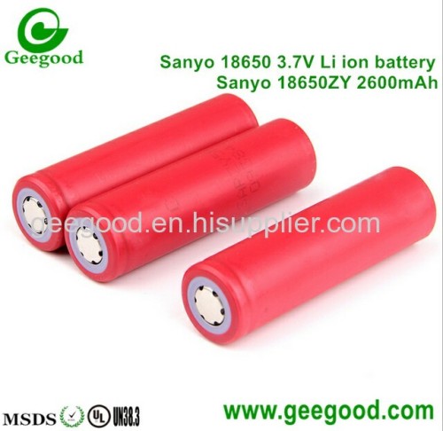 Sanyo 18650 ZY 18650 ZT 18650 ZTA 2600mAh 2800mAh 3000mAh 18650 3.7V li ion batteries