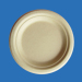 unbleached moulded pulp round plate dishes paper tableware