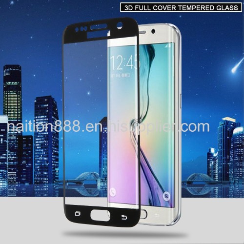 High quality 3D full curved anti-fingerprint mobile tempered glass screen protector manufacturer for samsung S7