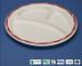 Hot Food Friendly 100% Biodegradable 9'' paper plate with compartment