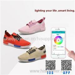 New Arrival App Control LED Lighting Up Sport Shoes For Woman And Child