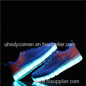 2016 Wholesales Mens High Top LED Shoes Breathable Light Up Shoes For Men