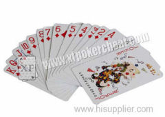 Chinese Yaoji 2006 Paper Marked Invisible Poker Cards With Sides Bar Codes