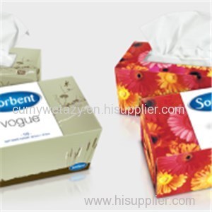 Square Packaging For Tissue With Gloss Artpaper Matte Varnish 4 Colors