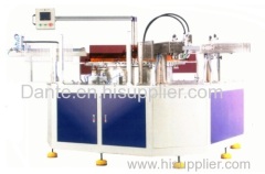 Flat screen printing machine with rotary table