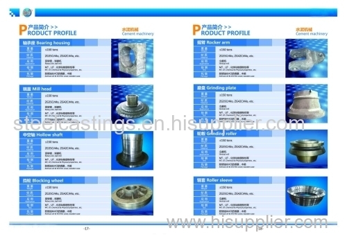 Steel castings for cement machinery