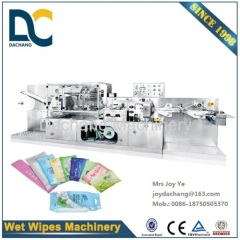 Full automatic three side sealing single wet tissue making machine