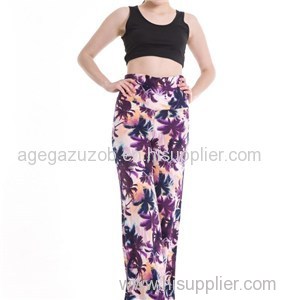 Palm Tree Palazo Wide Leg Pants