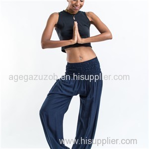 Elastic Waist Drawstring Yoga Pants