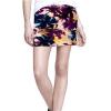 Purple Palm Tree Print Mini Skirt