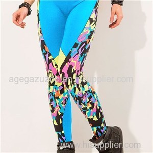 Compact Floral Leggings In Blue